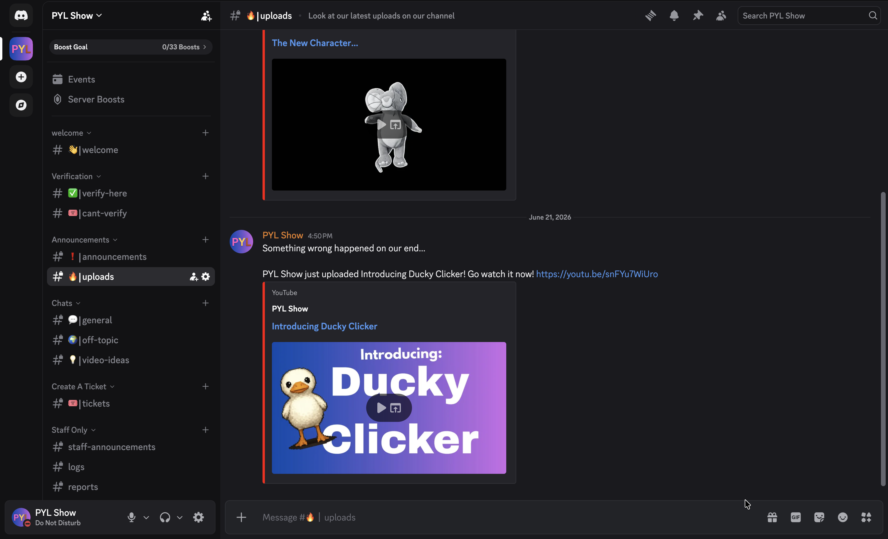 Video Uploads